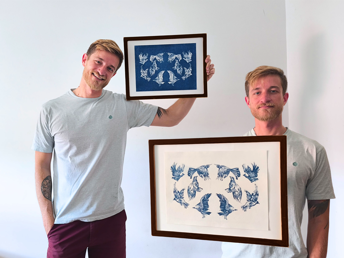 Flock in Motion Cyanotype - Limited Edition